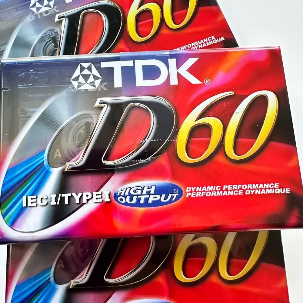 x3 NEW TDK D60 AUDIO CASSETTE TAPE IEG I/TYPEI Blank